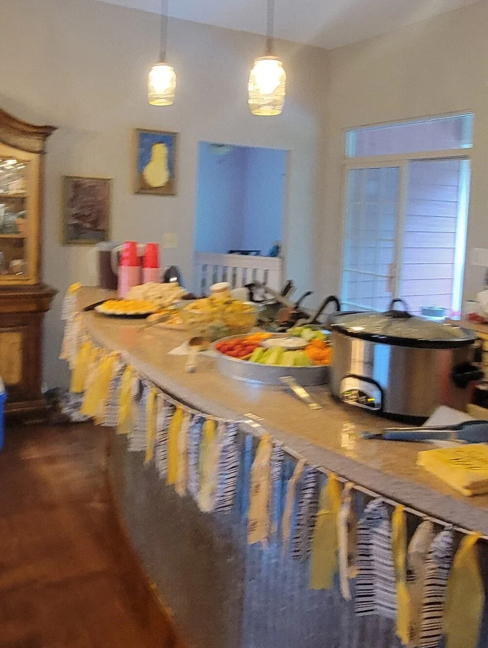 Yellow, Black & White Bee-Themed Party Garland